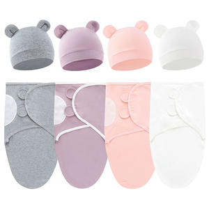 Ensemble de literie en coton pour bébé Swaddle anti-effrayant pour les nouveau-nés de 0 à 6 mois printemps et automne <span class=keywords><strong>couette</strong></span> été mince sac de couchage Wrap - Product Image 5