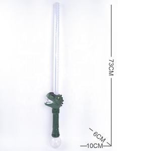 Fournitures de fête bâton lumineux dinosaure épée jouets clignotant led light up saber baguette avec boule de prisme - Product Image 5