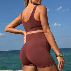 <span class=keywords><strong>Maillot</strong></span> <span class=keywords><strong>de</strong></span> <span class=keywords><strong>bain</strong></span> deux pièces sport 2026 personnalisé avec logo pour femmes enceintes, <span class=keywords><strong>tankini</strong></span> uni taille haute avec short <span class=keywords><strong>de</strong></span> maternité - Product Image 2