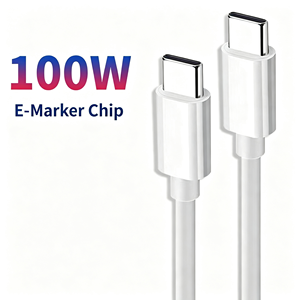 고속 충전 케이블 USB <span class=keywords><strong>C</strong></span> to USB <span class=keywords><strong>C</strong></span> 100W 타입 <span class=keywords><strong>C</strong></span> 케이블 TPE E-Marker 칩 탑재 노트북 태블릿 휴대폰 <span class=keywords><strong>PC</strong></span> HD 1M 1.5M 2M OEM 공장 - Product Image 1