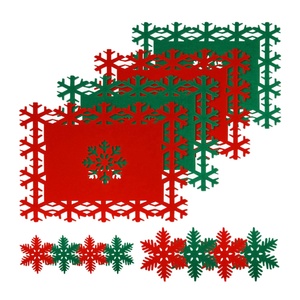 12 pièces <span class=keywords><strong>De</strong></span> <span class=keywords><strong>Flocon</strong></span> <span class=keywords><strong>De</strong></span> Neige <span class=keywords><strong>De</strong></span> Noël <span class=keywords><strong>de</strong></span> Table En Feutre Napperon et Caboteur Ensemble pour la Fête <span class=keywords><strong>De</strong></span> Noël Décoration <span class=keywords><strong>De</strong></span> Table - Product Image 1