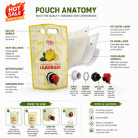 Sac Doypack PET 3L 5L avec valve et robinet distributeur pour emballage de liquides - Vin, café, vodka (jetable)
