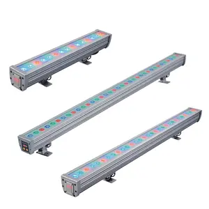 DMX512 RGB LED duvar yıkayıcı ışık 3000K-6000K Raster oteller için açık 40000K alüminyum lamba vücut IP65 değerlendirme