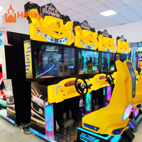 Máquina de Juego de Carreras de Autos Operada con Monedas, Simulador de Conducción Comercial para FEC y Parques de Diversiones
