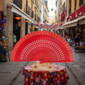 Abanico Plegable de Papel de Colores Españoles Clásicos Personalizado, con Técnica de Pintura en Bambú, para Bodas, Promociones, Fiestas y Recuerdos - Product Image 1