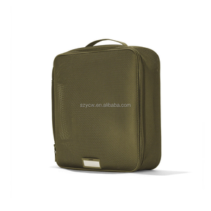 4 pièces Cubes d'emballage pliants légers de grande capacité Fermeture à glissière en polyester ANGLETERRE Poignée souple Bagage de voyage unisexe - Product Image 4