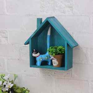 Pared de madera maciza, bonita casa pequeña, estante para habitación de niños, jardín de infantes, comedor, almacenamiento de madera, estante decorativo, partición - Product Image 5