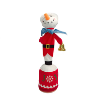 Robot musical chantant et dansant en peluche Père Noël avec rembourrage en coton PP, jouet amusant et mignon pour enfants, cadeau de Noël