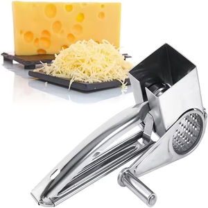 Râpe à fromage manuelle en métal multifonctionnelle en acier inoxydable 430, zézette à agrumes rotative, outil à beurre – Vente en gros - Product Image 1