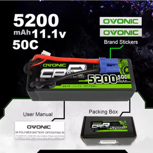 Ovonic 3S Lipo Pin 50c 5200mAh 11.1V LiPo pin với ec5 nối <span class=keywords><strong>arrma</strong></span> 1/5 1/8 1/10 <span class=keywords><strong>RC</strong></span> xe tải Buggy Truggy crawlers - Product Image 5