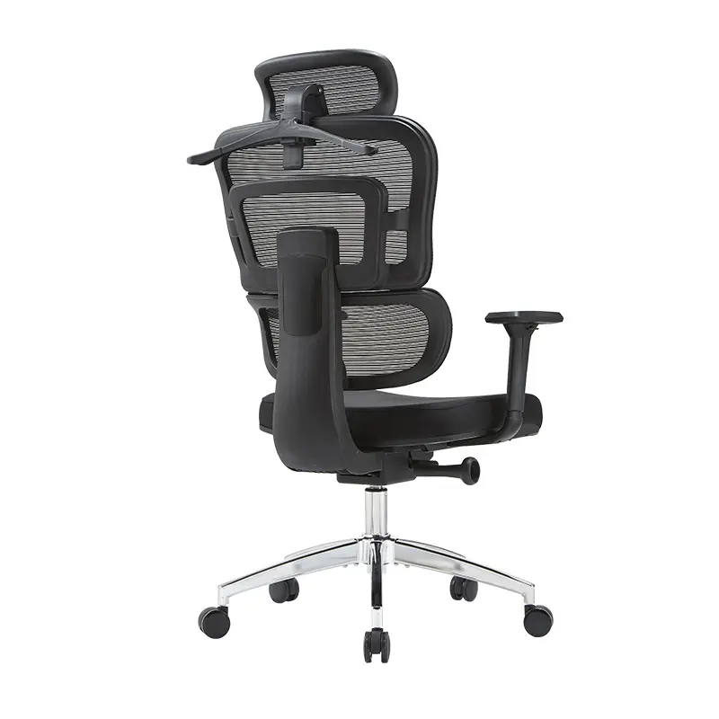 Modern Kantoormeubilair Sponskussen Mat Body Rugleuning Stille Nylon Voet Admistratie Mesh Personeel Met Behulp Van Stoel