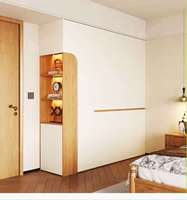 Armoire-lit en bois mélaminé personnalisée, écologique, simple, durable, gain de place, pour la chambre à coucher