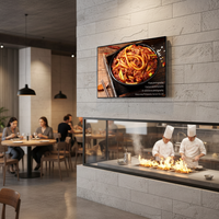 Écran tactile LCD de 50 à 65 pouces pour affichage numérique publicitaire avec SDK activé pour les restaurants et ascenseurs d'entreprise