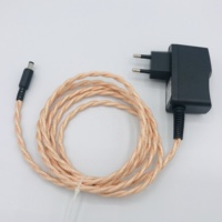 Ensemble de câbles électriques avec revêtement en tissu, prise DC, accessoires pour lampe de table DIY