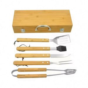 Juego de Parrilla para Barbacoa de Acero Inoxidable con Mango Moderno para Utensilios de Cocina al Aire Libre - Product Image 1