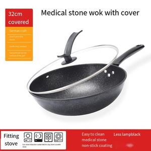 Estufa de cocina de gas de Venta caliente de fábrica <span class=keywords><strong>Wok</strong></span> de acero al carbono antiadherente azul a la parrilla con el <span class=keywords><strong>precio</strong></span> competitivo - Product Image 6
