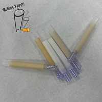 Papier à rouler luxueux en spirale de couleur violette, à aspiration buccale, tube droit, facile à remplir, combustion lente, fabriqué en papier de riz non blanchi
