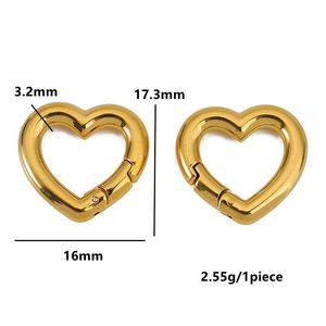 Anillo de resorte redondo de acero inoxidable de 16 mm y 2,5 mm de grosor, eslabón fuerte para llavero de bolso, herrajes para bricolaje - Product Image 2