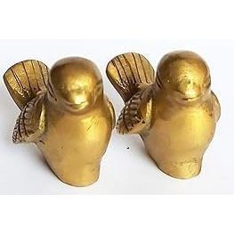 PARIJAT HANDICRAFT's Cute Birds Brass Figurine Pair Sparrow Showpiece para decoración del hogar Sala de estar Estante de pared Decoración de oficina - Product Image 2