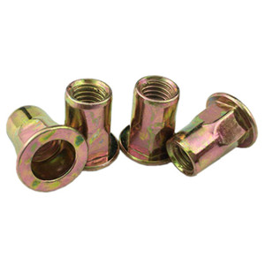 Màu kẽm mạ chèn Nut M3-M12 Đầu phẳng bán lục giác cơ thể đinh tán NUT - Product Image 3