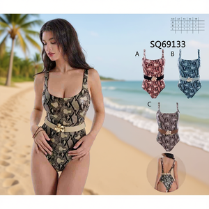 Costume da bagno intero taglie forti con controllo pancia, monokini sexy e coprente per la spiaggia, taglie 42 44 46 48, colori assortiti - Product Image 3