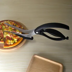 플라스틱 PP 나일론 피자 커터는 다기능 스테인리스 피자 공구 피자 절단기 & 바퀴를 가위로 자릅니다