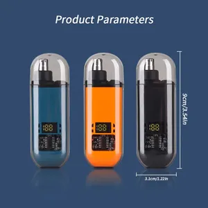 เหมาะสำหรับผู้ชาย เครื่องตัดขนจมูกแบบชาร์จ USB แบบพกพา ดีไซน์ขนาดเล็กกะทัดรัด ชาร์จเร็ว - Product Image 6