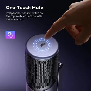 Microphone UGREEN pour PC, micro USB avec lumières RGB, bouton de sourdine, 24 bits/96 kHz, directivité cardioïde, contrôle du <span class=keywords><strong>volume</strong></span>, microphone filaire - Product Image 3