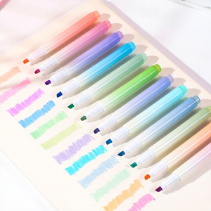 Nouveaux surligneurs de couleur dégradée, lot de 6, surligneurs <span class=keywords><strong>pastel</strong></span> doux pour les yeux, pour les étudiants, les journaux et le bureau - Product Image 4