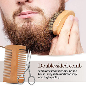Kit para el Crecimiento de la Barba con Aceite, Bálsamo, Cepillo, Peine y Tijeras para Hombres, Set de Cuidado de la Barba - Product Image 2