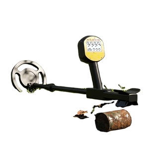 Détecteur de métaux en plastique noir, bobine de recherche de 15 cm pour adultes, utilisation en extérieur - Product Image 1