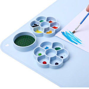 Tapis de peinture en silicone sans BPA pour enfants, tapis de peinture à l'huile avec fonction de nettoyage facile et lavable, pour artistes - Product Image 3
