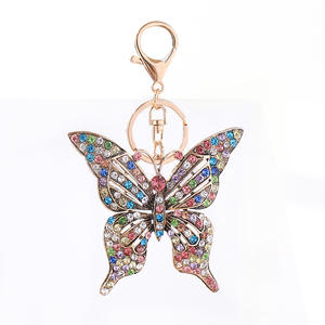 Llavero Creativo de Estilo Europeo Americano con Cristales de Estrás y Mariposa, Colgante para Bolso, Cartera, Llavero para Mujeres y Niñas - Product Image 6