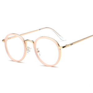 Kính Đọc Sách Nóng Phụ Nữ Kính Vòng Kim Loại Khung Kính Nam Tròn Nghệ Thuật Retro Phiên Bản Hàn Quốc Của Gương Phẳng Harajuku - Product Image 1