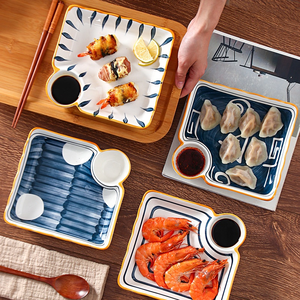 Nuevo Juego <span class=keywords><strong>de</strong></span> 4 Platos para Dumplings con Caja <span class=keywords><strong>de</strong></span> Regalo <span class=keywords><strong>de</strong></span> Color, Plato para Servir Papas Fritas, <span class=keywords><strong>Vajilla</strong></span> <span class=keywords><strong>de</strong></span> Cerámica Japonesa, Plato Resistente a Altas Temperaturas - Product Image 3