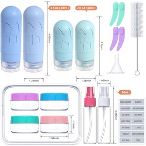 Set de Bolsas de Aseo Portátiles a Prueba de Fugas, Botellas de Silicona para Champú y Gel de Ducha, Envases de Viaje para Cuidado de la Piel - Product Image 4