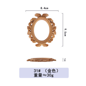 European-style <strong>Vintage</strong> Gold Mini Photo Frame, Photography Props, Nail Art, Necklace, Decorative <strong>Items</strong>, Shooting Background - Product Image 6