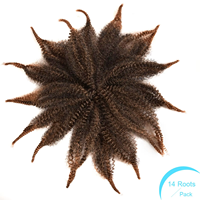 Tresses synthétiques au crochet Afro Marley Kinky Curly de 8 pouces, douces, pré-ébouriffées, torsadées, en vrac, vente en gros, cheveux naturels style Bob Mali