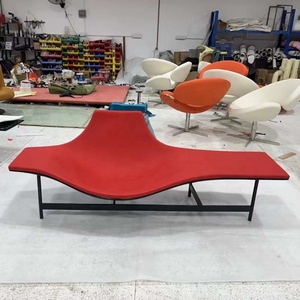 Hiện đại sang trọng sợi thủy tinh da phòng chờ ghế <span class=keywords><strong>sofa</strong></span> ý Thiết kế <span class=keywords><strong>Chaise</strong></span> với kim loại chân cho phòng khách phòng ngủ khách sạn - Product Image 3