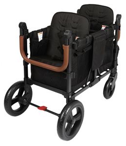 Poussette-chariot City Wagon Cruiser avec harnais de sécurité 3 points, noire, toutes saisons - Product Image 4