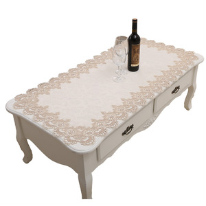 Mantel Rectangular para Mesa de Centro, Moderno, Antipolvo, de Tela Soluble en Agua con Encaje - Product Image 5