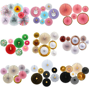 <span class=keywords><strong>Abanico</strong></span> de papel DIY al por mayor, decoración de pared de fondo de flores para centro comercial, tienda, apertura, fiestas de cumpleaños, suministros de decoración para fiestas - Product Image 3