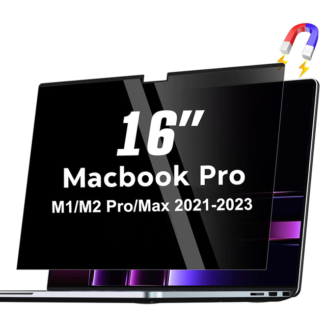 RTS Removable Magnetic Privacy Screen Protector For MacBook Pro 16 Inch Laptop (Model A2485 A2780)