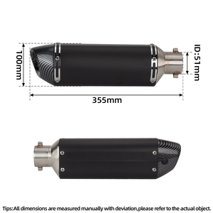 Silenciador de Escape para Motocicleta 51MM Universal Tubo de Cola de Escape para Moto con DB Killer para PCX150 NMAX155 FZ6 Z900 S1000R <span class=keywords><strong>CB500F</strong></span> - Product Image 4