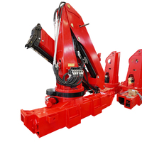 Grue à flèche articulée montée sur camion de 6 tonnes, grue mobile hydraulique pliable antichoc pour travaux municipaux