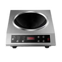 Kompor Induksi Komersial Stainless Steel Berkualitas Tinggi 3500W Kontrol Sentuh Tunggal Tahan Air untuk Penggunaan Hotel Restoran