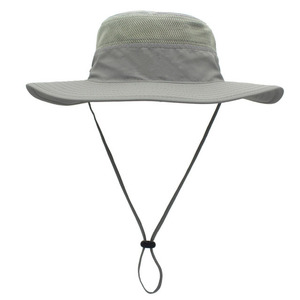 Hommes et femmes Broderie Bucket Hat Quick Dry Sun Hats Plain Outdoor Fishing Hunting Safari Boonie Cap - Product Image 5