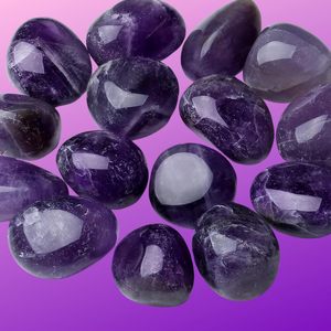 Ametista pietra naturale Set di 4 pietre levigate per l'arredamento della casa grande bellezza con proprietà spirituali che ti aiutano - Product Image 3