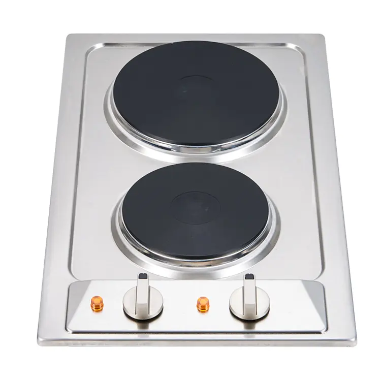 2022 Hot Sale Built-in Design Electric Hot Plate 2 Burner Stainless Steel Electric Cooking Stove