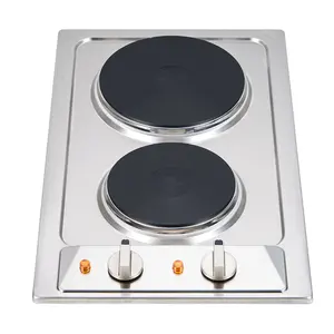 2022 Hot Sale Built-in Design Electric Hot Plate 2 Burner Stainless Steel Electric Cooking Stove